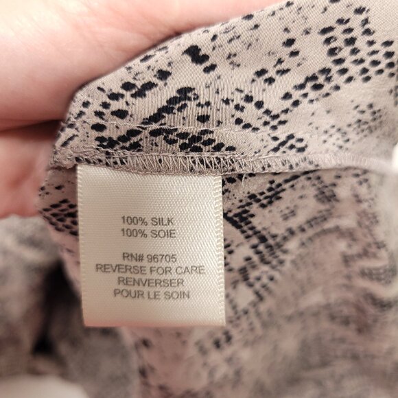 Rebecca Taylor Python Snake Skin Print Silk Wrap Ruffle Dress - Picture 8 of 9